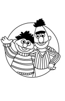 Bert en Ernie kleurplaat 9